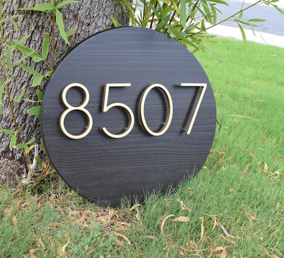 Round House Number Plaque Address Sign Round House Number Plaque Address, Round House Number Plaques
