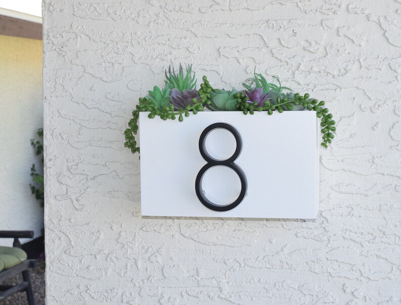 Address Planter Address Sign Planter Box Address Plaque Etsy