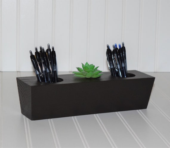 Pen Holder Handmade Desk Organizer Wooden Pen Storage Desk