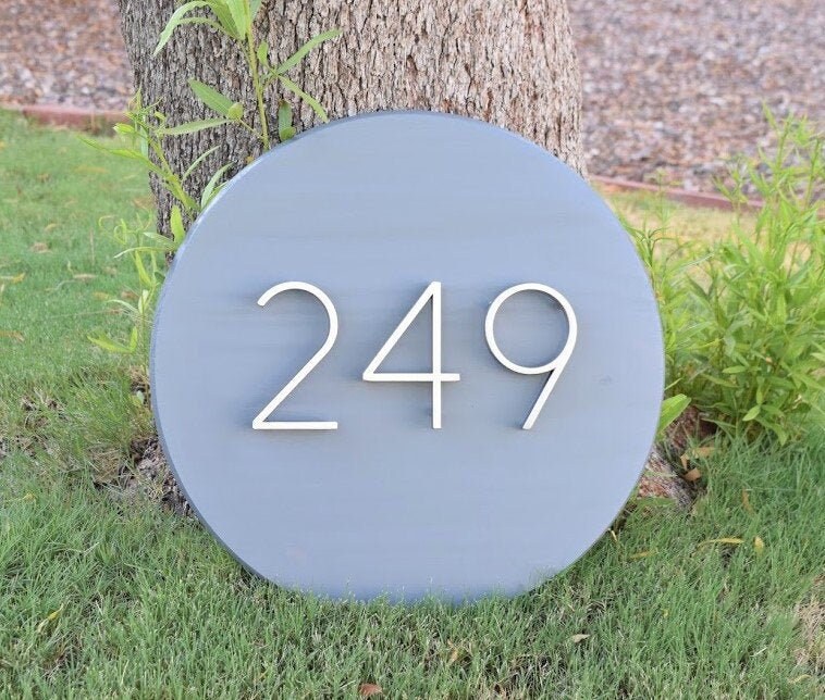 Round House Number Plaque Address Sign House Number Plaque Address, Round House Number Plaques