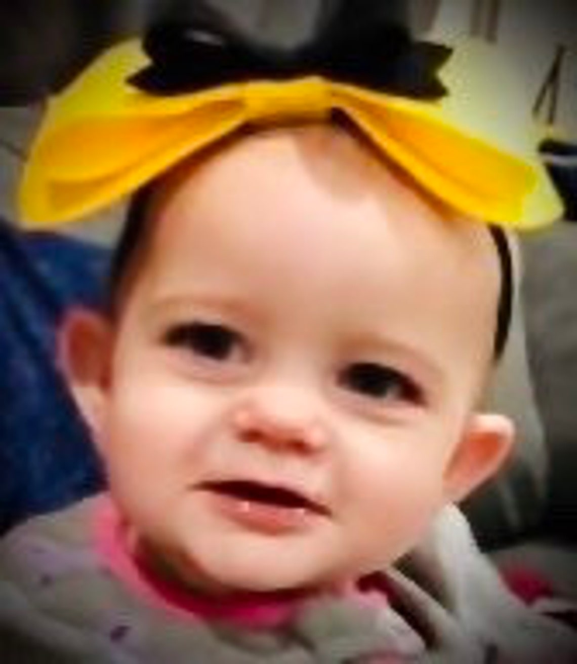 Emma Wiggle Bow Emma Bow Bow Headband Yellow Bow Black | Etsy