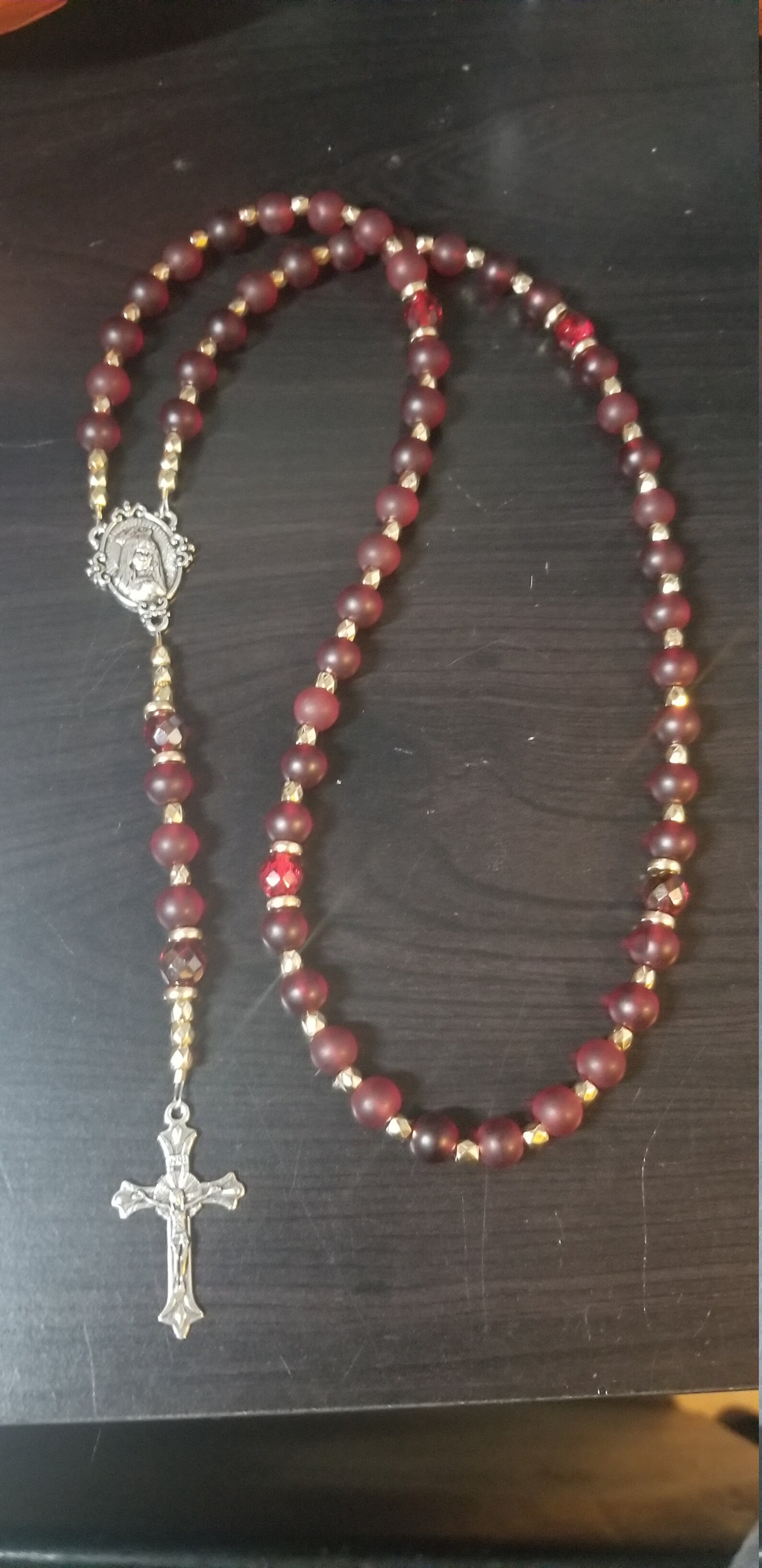 Kirsche Rot Rosenkranz Beten Perle Gesetzt | Etsy