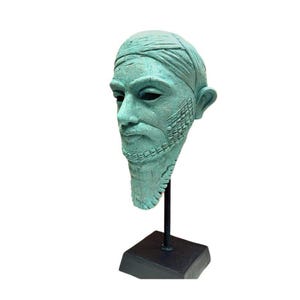 Sumerian King Ur Nammu  Bust (Namma)  Ancient Mesopotamian King Statue – Sumerian Art Decor – Museum Quality Historical Sculpture
