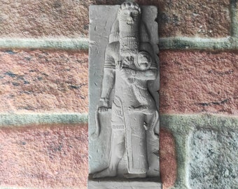 Handmade Gilgamesh Tablet: Sumerian Calcite Sculpture
