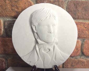 Mr Darcy relief portrait, Pride and Prejudice, Mr. Darcy bust