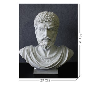 Mark Aurel-Skulptur Büste berühmte römische Statue / römischer Kaiser und stoischer Philosoph