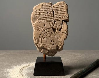 古代バビロニアの世界地図のレプリカ - イマゴ・ムンディ - 粘土複合