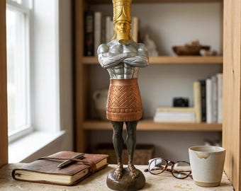 Hand-Painted Nebuchadnezzar's Dream Statue: Daniel 2 Resin Sculpture (15 inch)