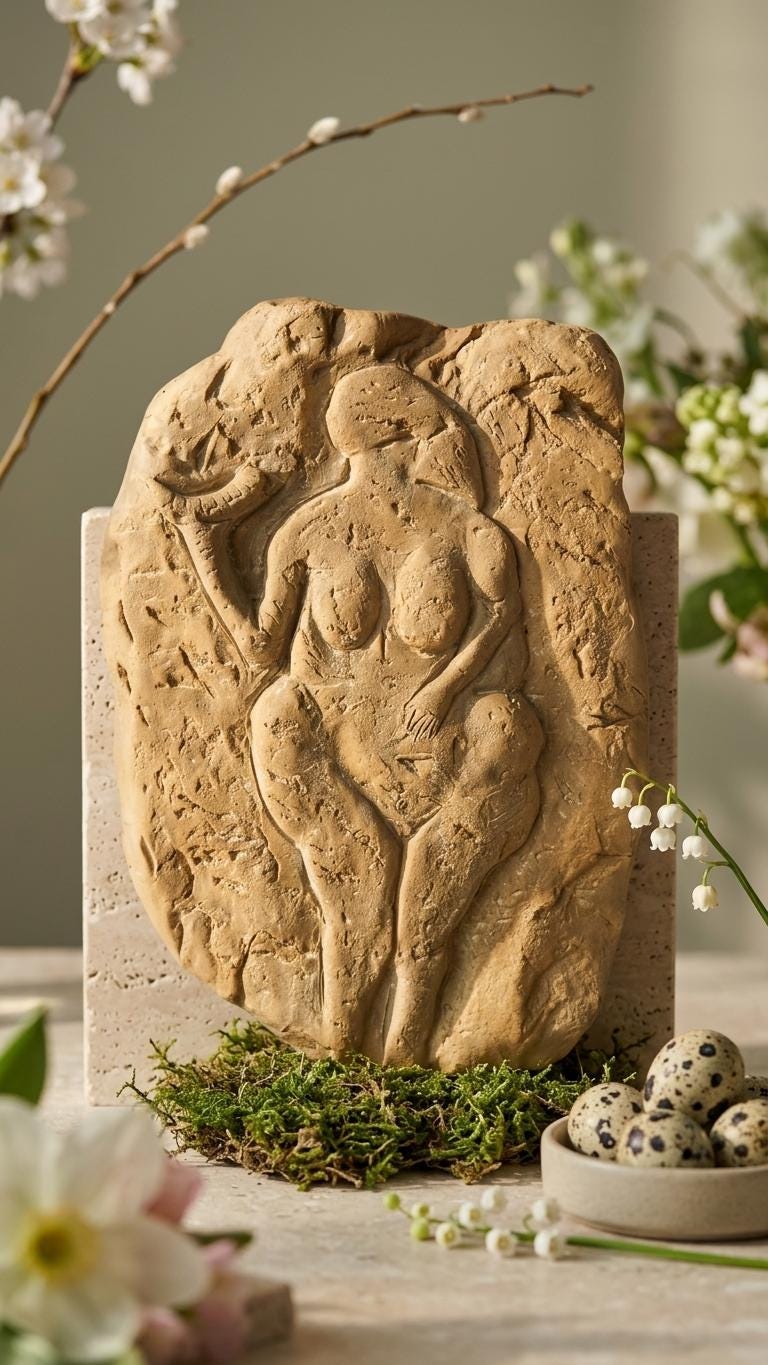 ラウセルのヴィーナス浮彫レプリカ：手作りの先史時代の女神像 - Etsy 日本