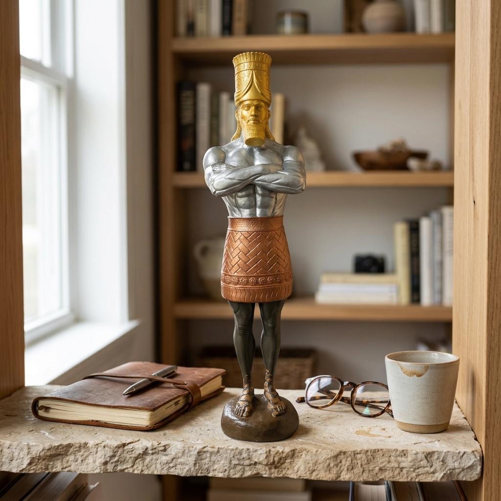 Hand-painted Nebuchadnezzar's Dream Statue: Daniel 2 Resin