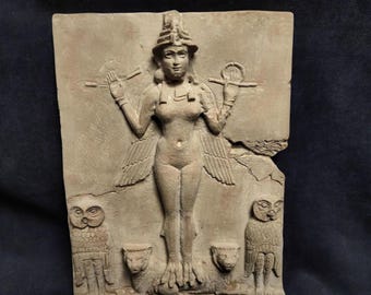 Ishtar goddess, Queen of the Night,Burney relief,  Ereshkigal Goddess, Lilith statue, Inanna, Lilith, ancient Sumerian Goddess