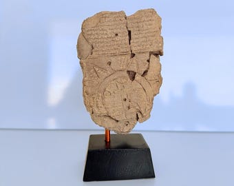 Babylonian Map of the World, Sumerian World Map, Imago Mundi, Sumerian Cuneiform Tablet replica Scale:1/1