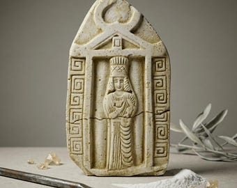 Handmade Kybele Statue: Mother Goddess of Anatolia Relief