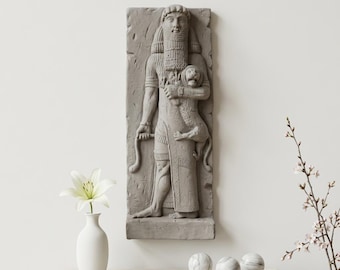 Handmade Gilgamesh Tablet: Sumerian Calcite Sculpture