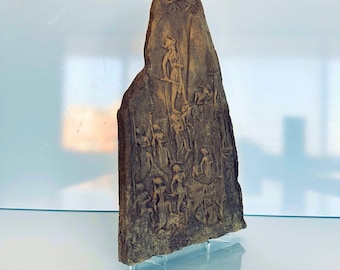 美品　古代メソポタミア　ナブ・アプラ・イディナ　石碑　レプリカ　バビロニアの石碑 手作りのナラム・シン石碑のレプリカ：メソポタミア美術、考古学装飾