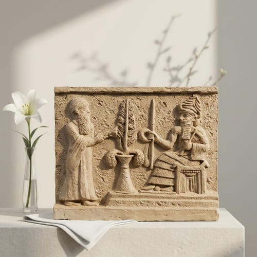 Ur-Nammu Stele Fragment: König von Sumer und Akkad Relief (23 cm W)