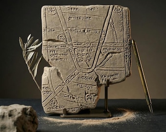 楔形文字以前の粘土板のレプリカ：メソポタミアの遺物（紀元前3500年