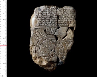 Babylonian Map of the World, Sumerian World Map, Imago Mundi, Sumerian Cuneiform Tablet replica Scale:1/1