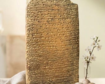 Cuneiform Love Poem Replica: Ancient Sumerian Tablet Art