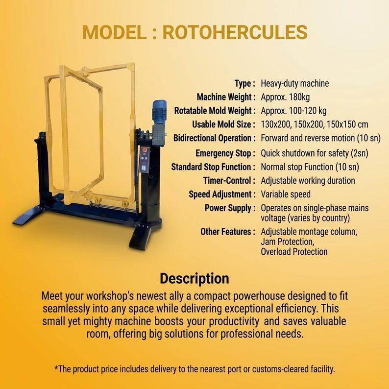 Rotational Casting Machine: Rotocaster Machine, Automatic Mold Rotator ...