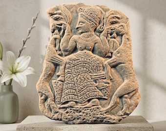 Goddess Asherah Relief: Canaanite Mother Goddess Altar Decor