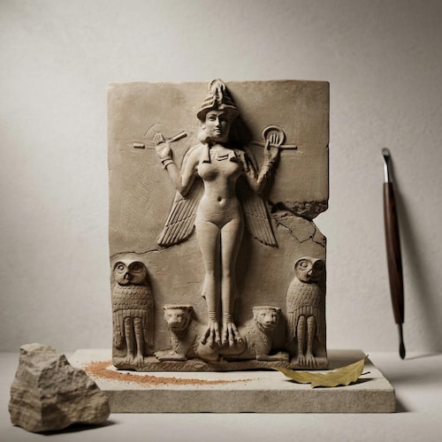 Déesse Ishtar, Reine de la Nuit, bas-relief de Burney, déesse Ereshkigal, statue de Lilith, Inanna, Lilith, ancienne déesse sumérienne