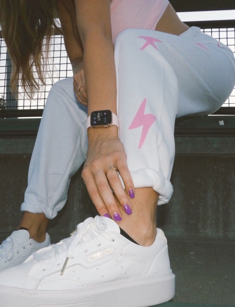 joggers with lightning bolt