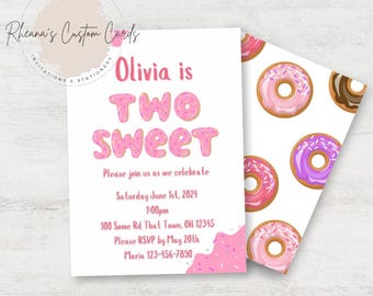 Two Sweet Birthday Invitation