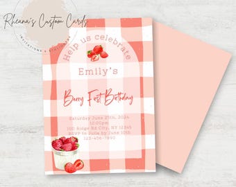 Berry First Birthday Invitation