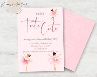 Ballerina-Geburtstags-Einladung | Tutu Cute 13x18 (Digitaler Download)