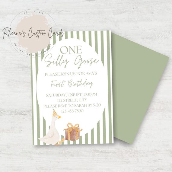 One Silly Goose Invitation