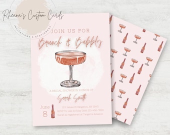 Brunch & Bubbly Bridal Shower Invitation