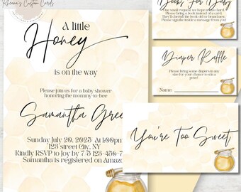 A Little Honey Baby Shower Invitation