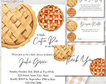 A Little Cutie Pie Baby Shower Invitation