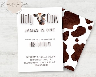 Holy Cow Birthday Invitation