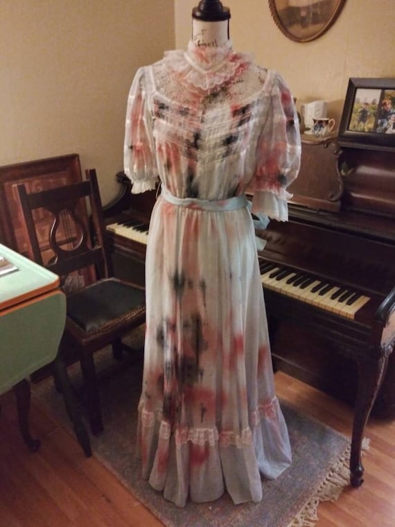 Vintage Authentic Gunne Sax Prairie Dress Victori… - image 1