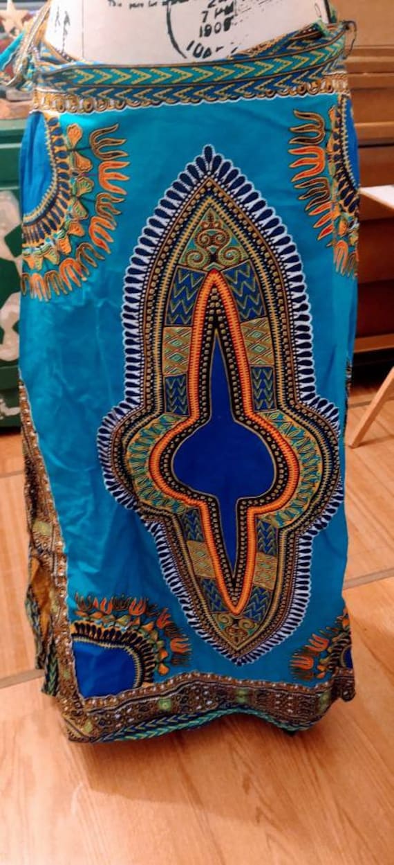 Vintage For Length African Wrap Skirt 90s