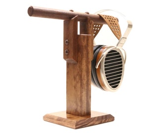 Custom Wood Headphone Stand Holder | Tech Accessories for Gaming Headset | Tech Gift For Music Lovers, Desk Organizer Multiple Headphones