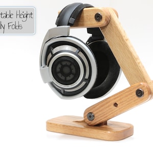 Custom Wood Headphone Stand Holder | Tech Accessories for Gaming Headset | Best Tech Gift For Music Lovers, Desk Organizer Tech Accessories