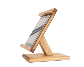 High Quality Solid Wood iPhone iPad Tablet Desktop Stand Holder Dock w' Dust Bag 