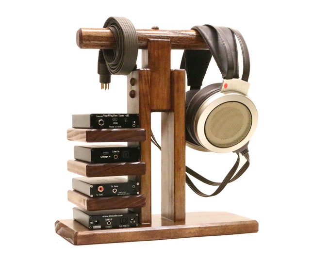 Headphone Stand with Shelf for AmpDac Mini Music Station