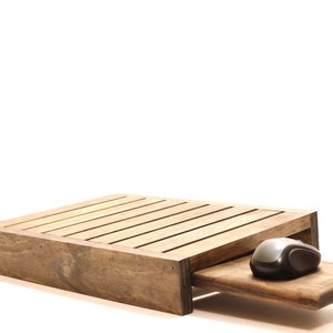 Computadora portátil Soporte de madera, soporte de bandeja de regazo Escritorio portátil con bandeja de mouse o portavasos