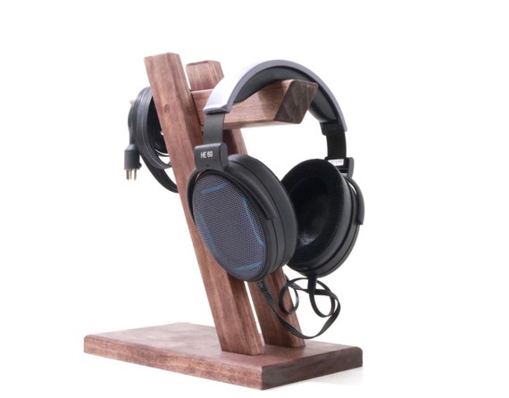 Wood Headphone Stand Holder Station Handmade Music Gifts Table