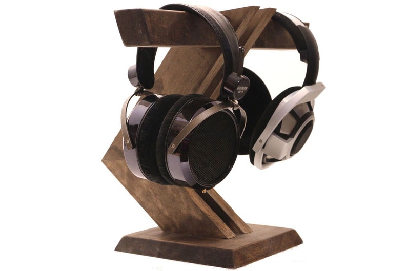 Wood Headphone Stand Multiple Headphones Stand Headphone Station Gifts For Men Father's Day Gift For Him For Her Cool Gift Ideas image 4