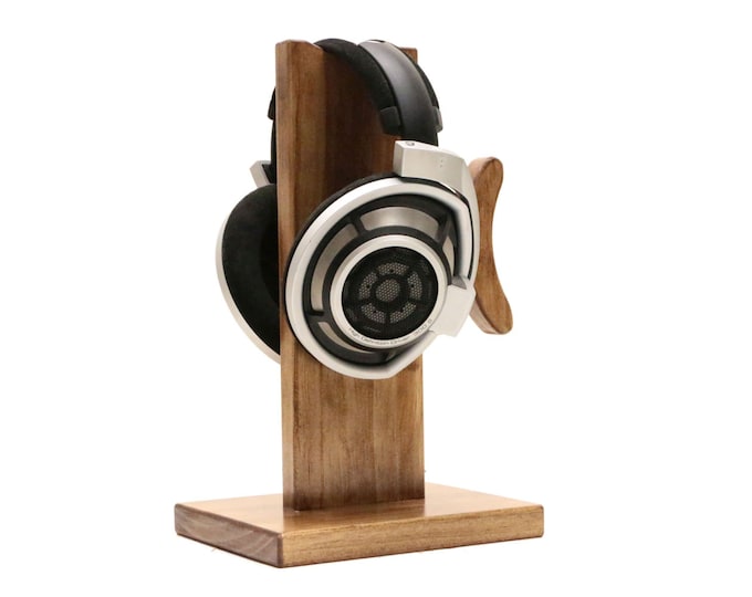 Custom Wood Headphone Stand Holder | Tech Accessories for Gaming Headset | Best Tech Gift For Music Lovers, Desk Organizer Tech Accessories