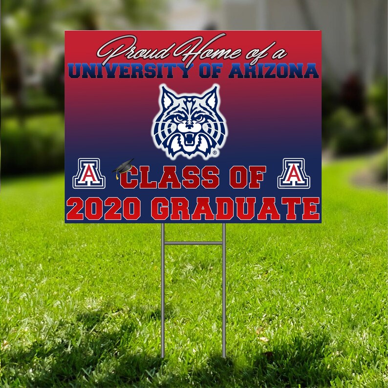 University of Arizona Graduation Yard Sign Etsy