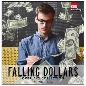 7 DOLLARI CHE CADONO, Sovrapposizioni di Photoshop, File PNG, Sovrapposizioni di foto, Sovrapposizione di Photoshop, Denaro che cade, Clipart di banconote da un dollaro, Fotografia