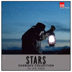 STARS OVERLAYS, Sky Overlays, Starry Sky, Photo Overlay, Photoshop Overlays, Photoshop Effect, Photoshop Stars