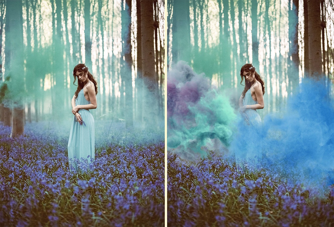 160 smoke bomb overlays Photoshop overlays image 2