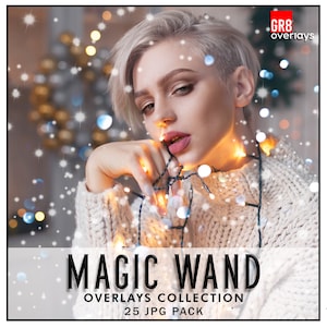 25 MAGIC WAND Overlays, Magic Shine Fairy Effects, Glitter and Sparkle trails, Photo Overlays, Photoshop Overlays, Stardust, Pixie Dust
